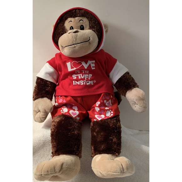 Build-A-Bear Other - Valentine’s Build a Bear BAB Monkey Ape Chimpanzee Sound Plush Love Boxers